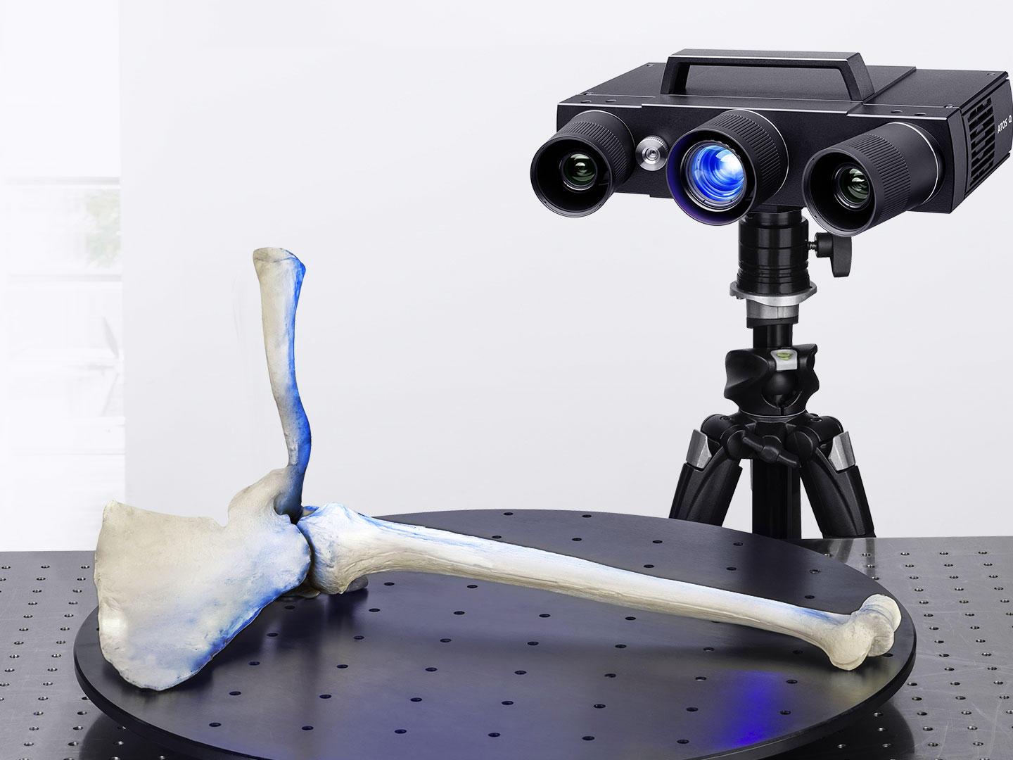 Medición óptica de huesos en la ciencia forense