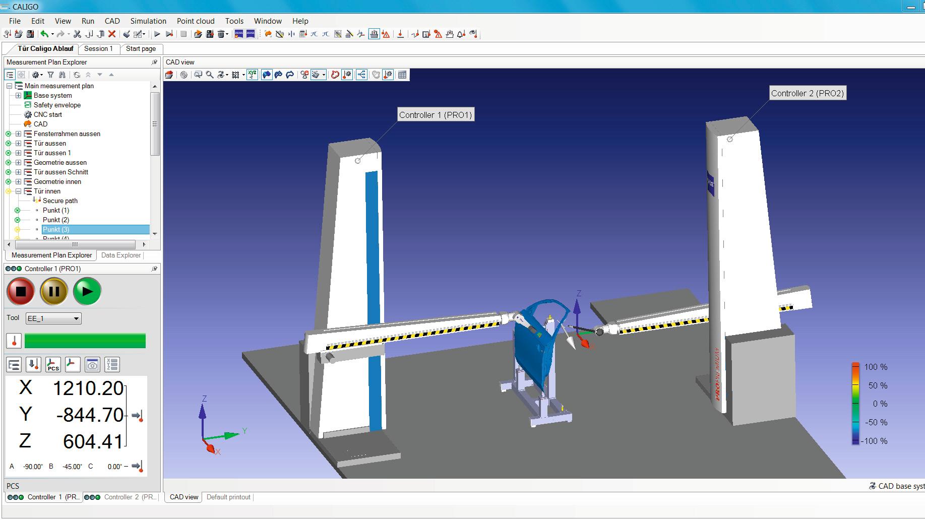 Simulación del ciclo de medición