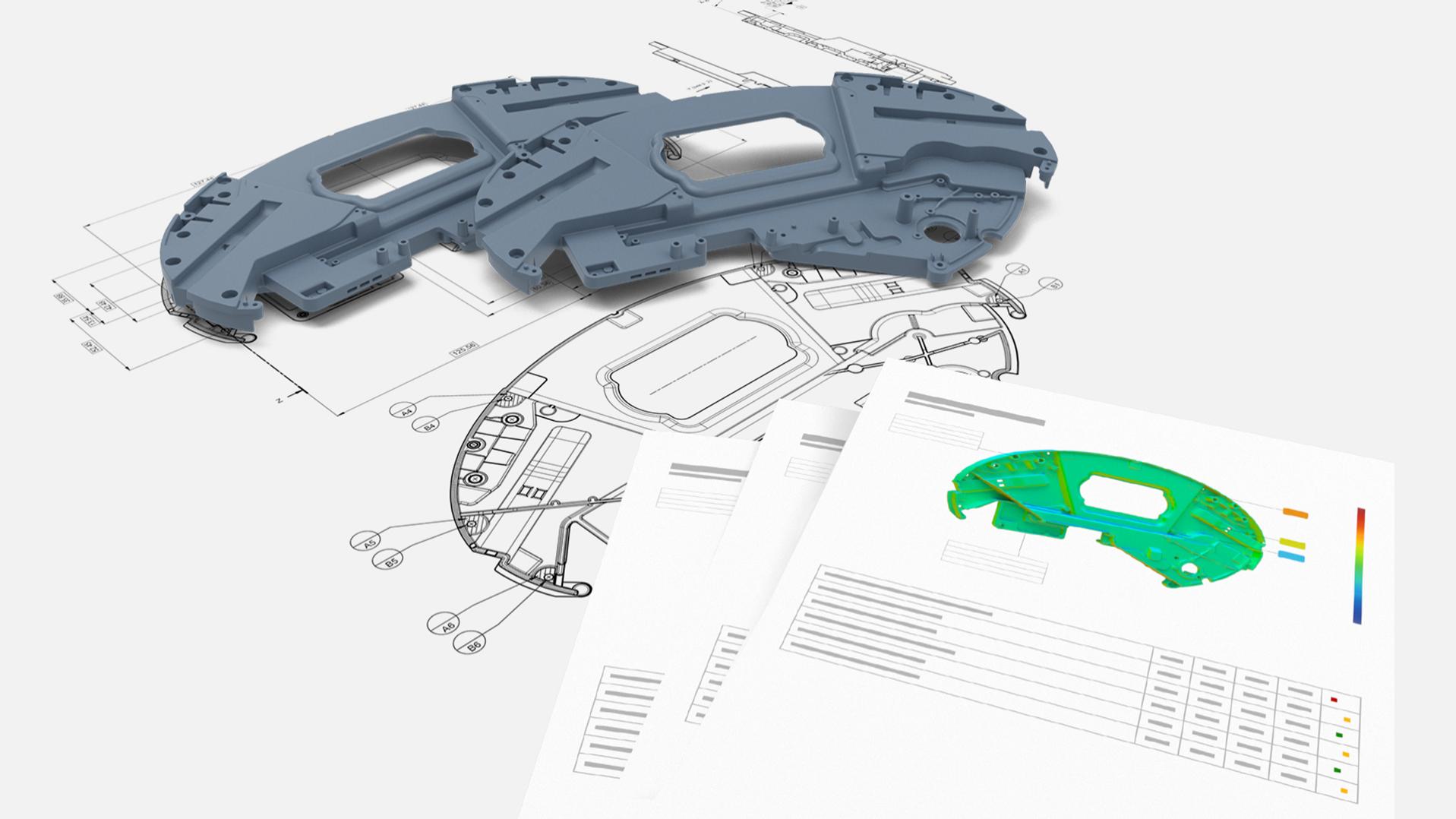 De dibujos 2D a visualización de informes con ZEISS INSPECT Optical 3D