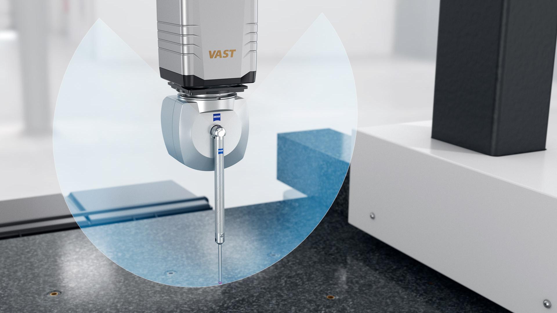Gracias a la combinación con el cabezal de medición de alta precisión ZEISS VAST gold, la estabilidad del palpador articulado proporciona una gran precisión.