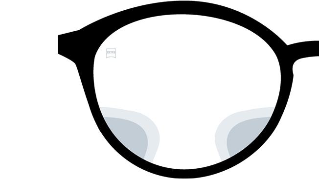 Visualización con los lentes ZEISS Digital SmartLife. La imagen muestra cómo se ve a través de los lentes. 